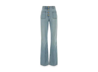 Valentino Women's Straight-Leg Jeans "Light Blue"