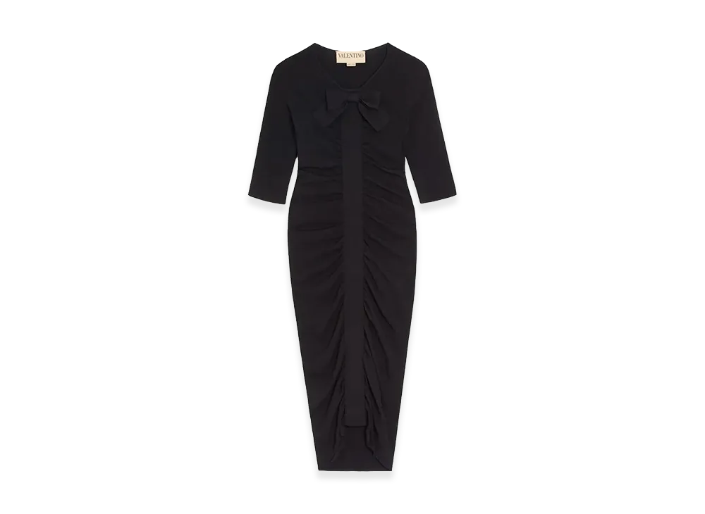 Valentino Women's Viscose Midi Dress "Black"