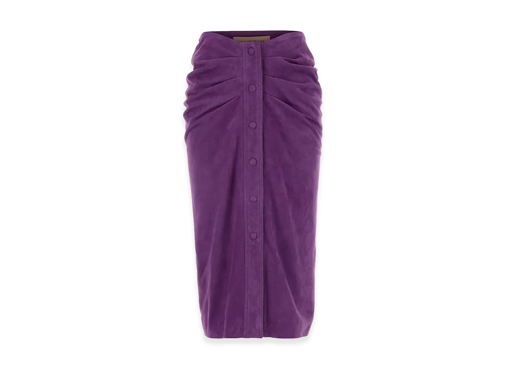 Valentino Women's Suede Skirt "Purple"