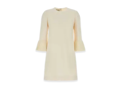 Valentino Women's Wool Blend Mini Dress "Ivory/White"