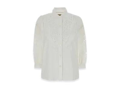 Valentino Women's Embroidered Casual Shirt "White"