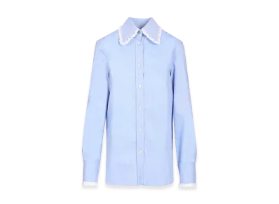 Valentino Women's Oxford Cotton Shirt "Light Blue"