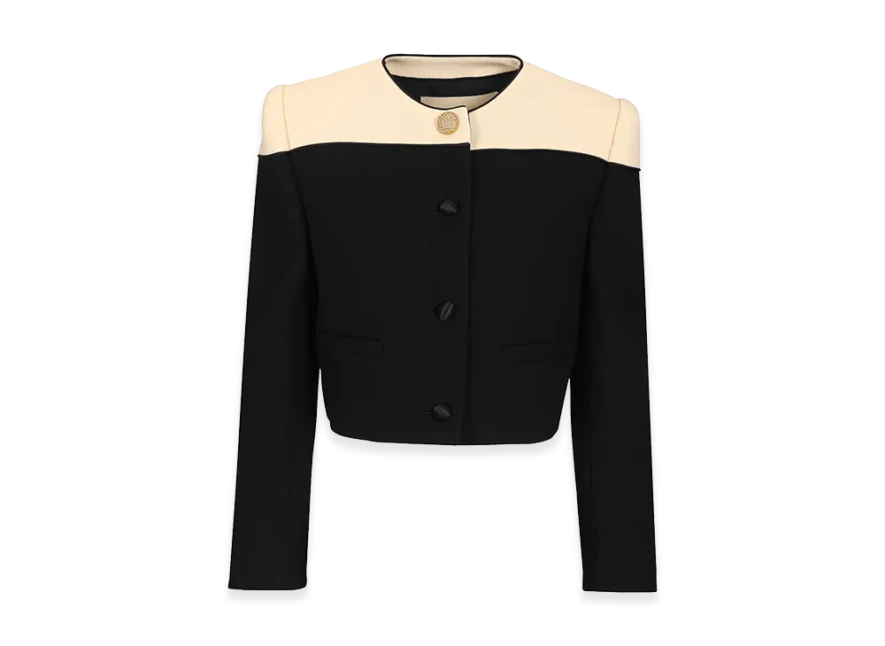 Valentino Women's Two-Tone Wool Jacket "Black"