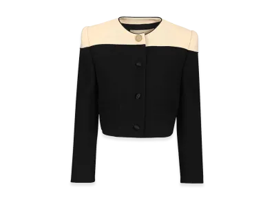 Valentino Women's Two-Tone Wool Jacket "Black"