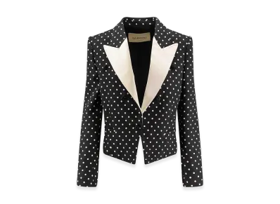 Valentino Women's Blazer In Viscosa A Pois "Black"