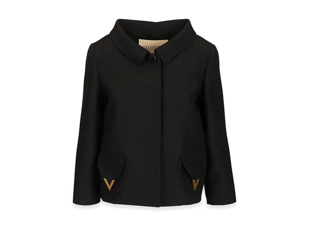 Valentino Women's Crepe Jacket "Black"