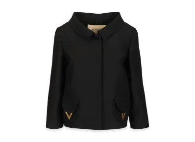 Valentino Women's Crepe Jacket "Black"