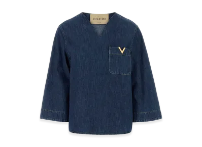 Valentino Women's Denim Blouse "Blue"