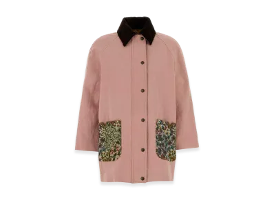 Valentino Women's Caban Denim Jacket "Pink"
