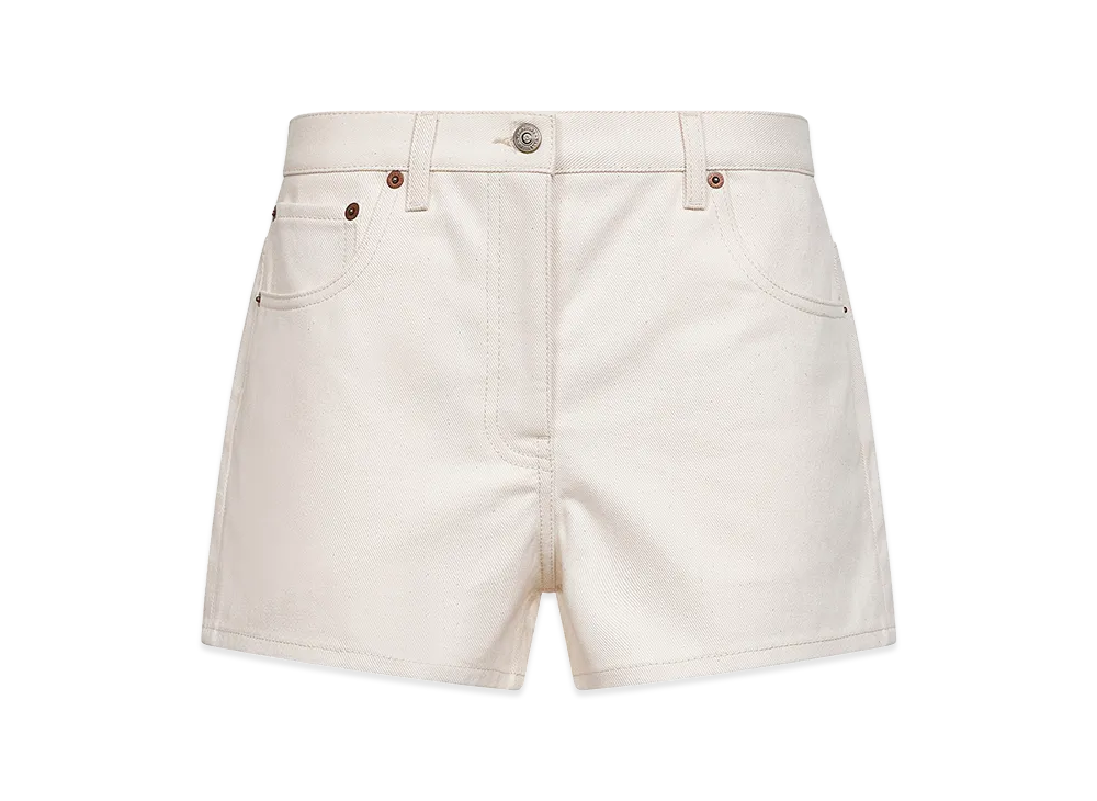 Valentino Women's Five-Pocket Denim Shorts "White"