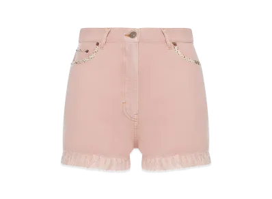 Valentino Women's Denim Shorts "Nude/Neutrals"
