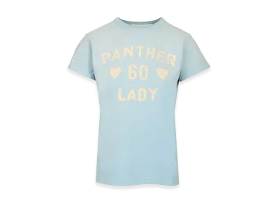 Valentino Women's "Panther Lady" Crewneck T-Shirt "Light Blue"