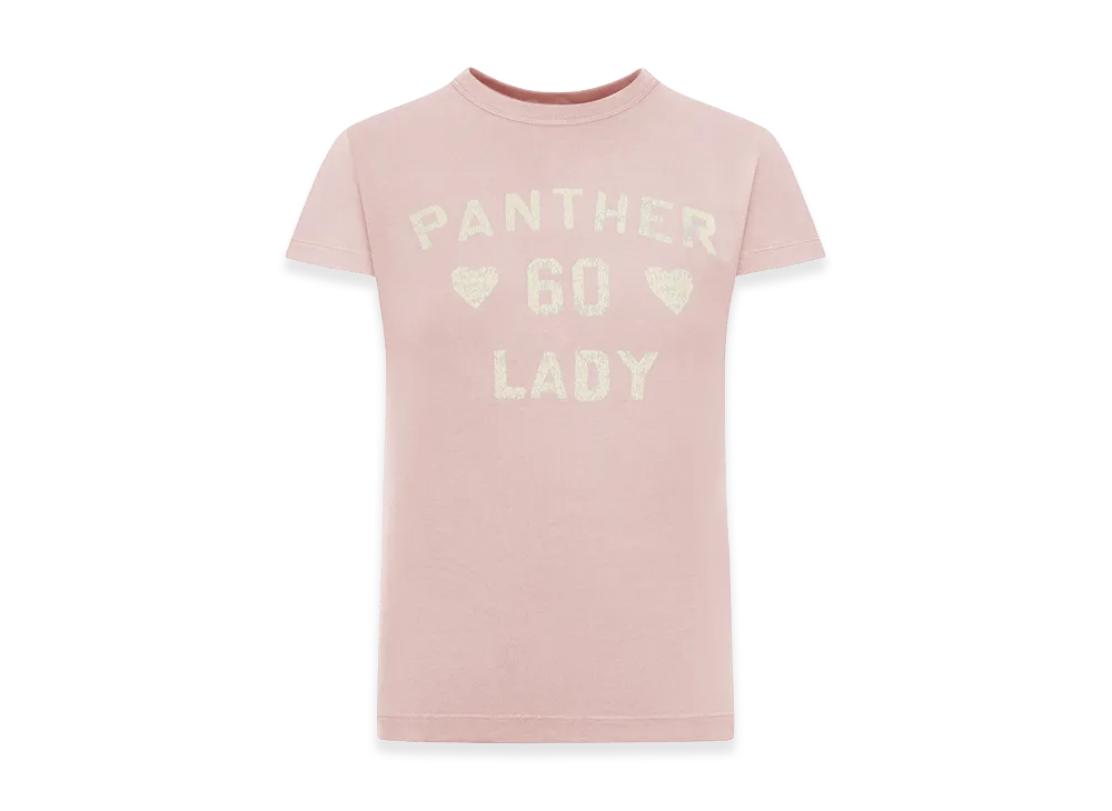 Valentino Women's "Panther Lady" Crewneck T-Shirt "Pink"