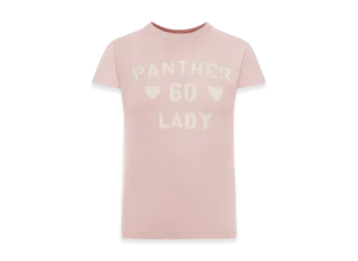 Valentino Women's "Panther Lady" Crewneck T-Shirt "Pink"