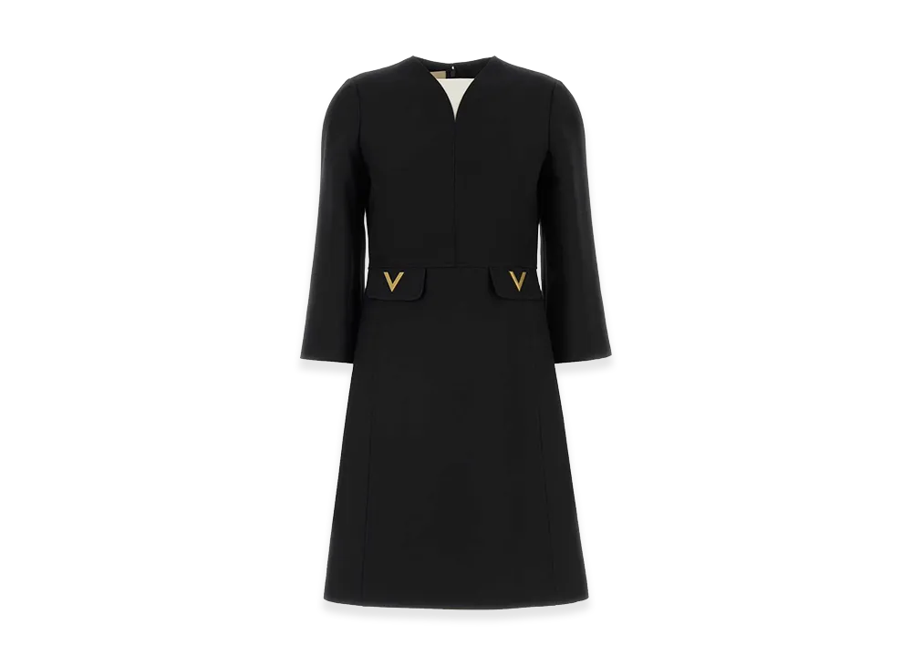 Valentino Women's Crepe Couture Dress "Black"