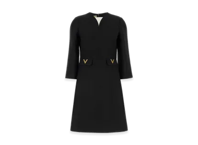Valentino Women's Crepe Couture Dress "Black"