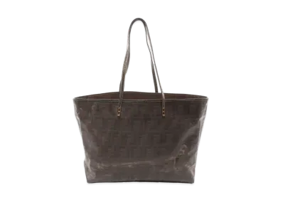 FENDI Zukka Sereria PVC Leather Shoulder Bag "Dark Brown"