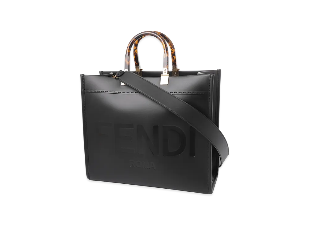 FENDI 2Way Tote Bag/Sunshine Medium "Black"