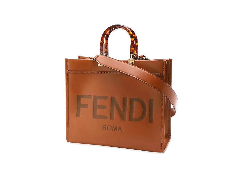 FENDI 2Way Tote Bag/Sunshine Medium "Darkbrown"