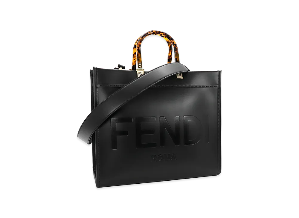 FENDI Women's Sunshine Medium Tote Bag (with shoulder strap) "Nero"