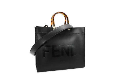 FENDI Women's Sunshine Medium Tote Bag (with shoulder strap) "Nero"
