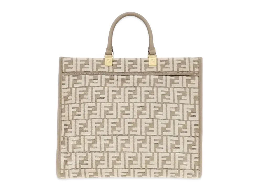 FENDI Sunshine Medium Tapestry Shopper Bag "Dub Gray"