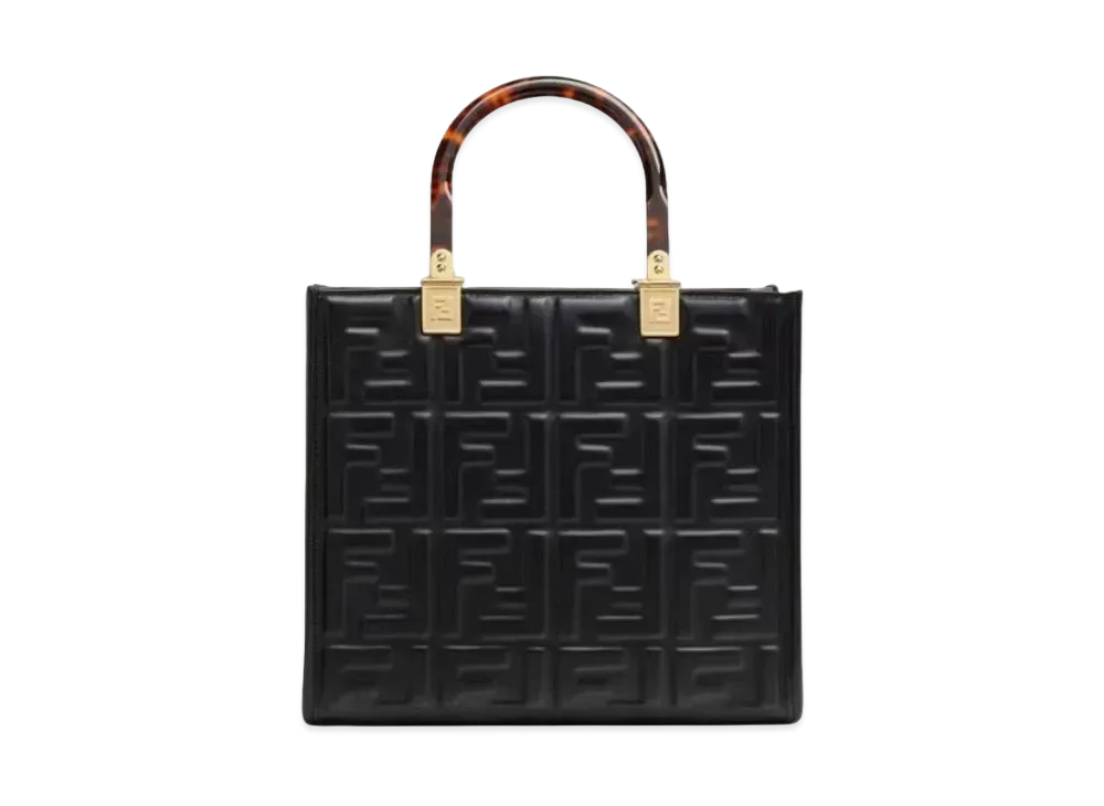 FENDI Sunshine Small FF Jacquard Fabric Shopper "Black"