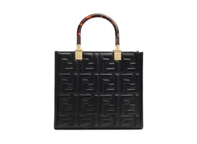 FENDI Sunshine Small FF Jacquard Fabric Shopper "Black"