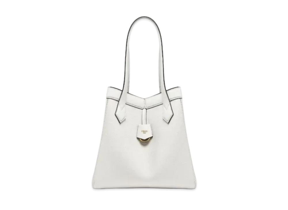 FENDI Origami Medium Leather Bag "White"