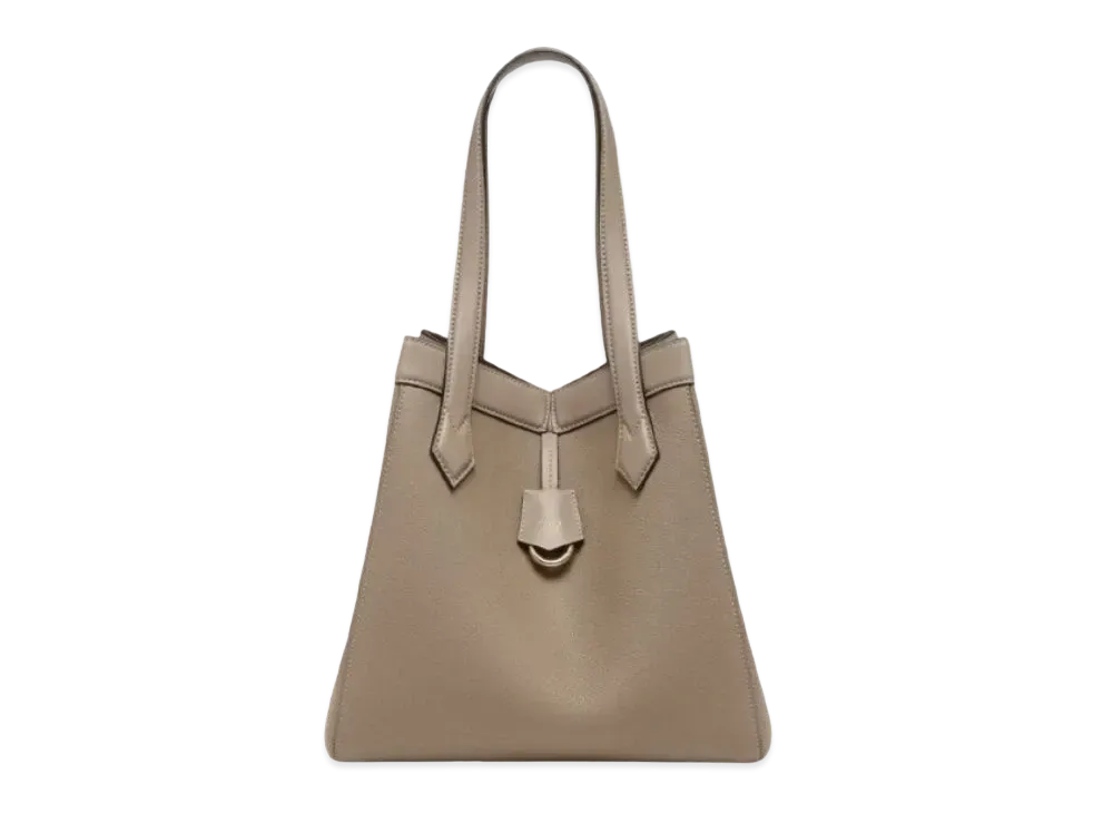 FENDI Origami Medium Leather Bag "Corda Gray"