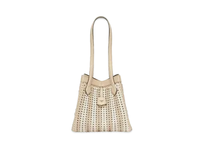 FENDI Origami Medium Interlaced Leather Bag That Can Be Transformed "Beige/Camelia"