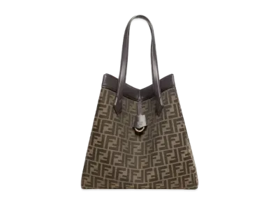 FENDI Origami Large FF Jacquard Fabric Bag "Brown"