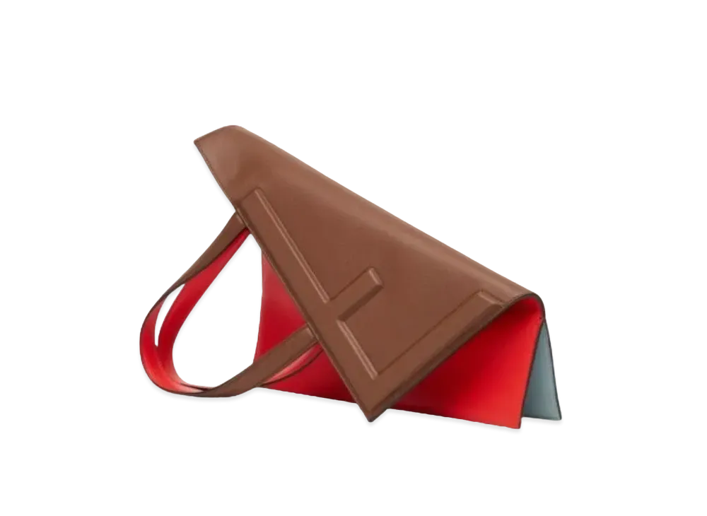 FENDI Flip Medium Color Block Leather Bag That Can Be Transformed "Multicolor"