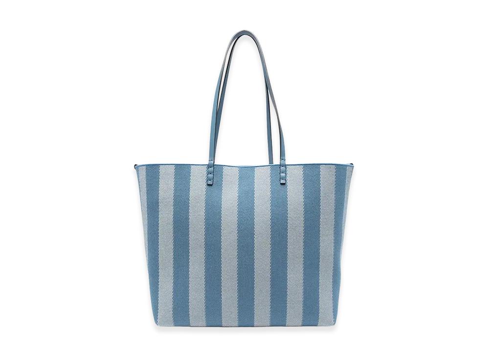 FENDI Women's Roll Large Reversible Shopping Bag "Blue"