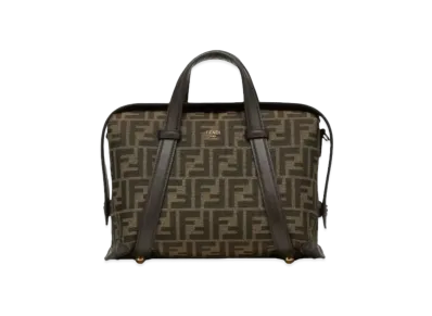 FENDI Boston 365 FF Jacquard Fabric Bag "Brown"