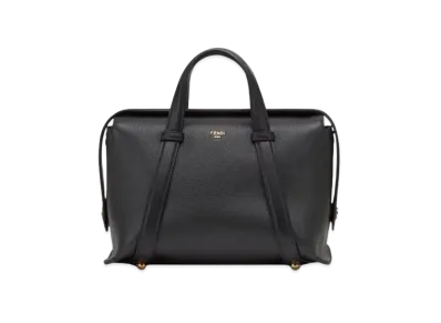FENDI Boston 365 Leather Bag "Black"