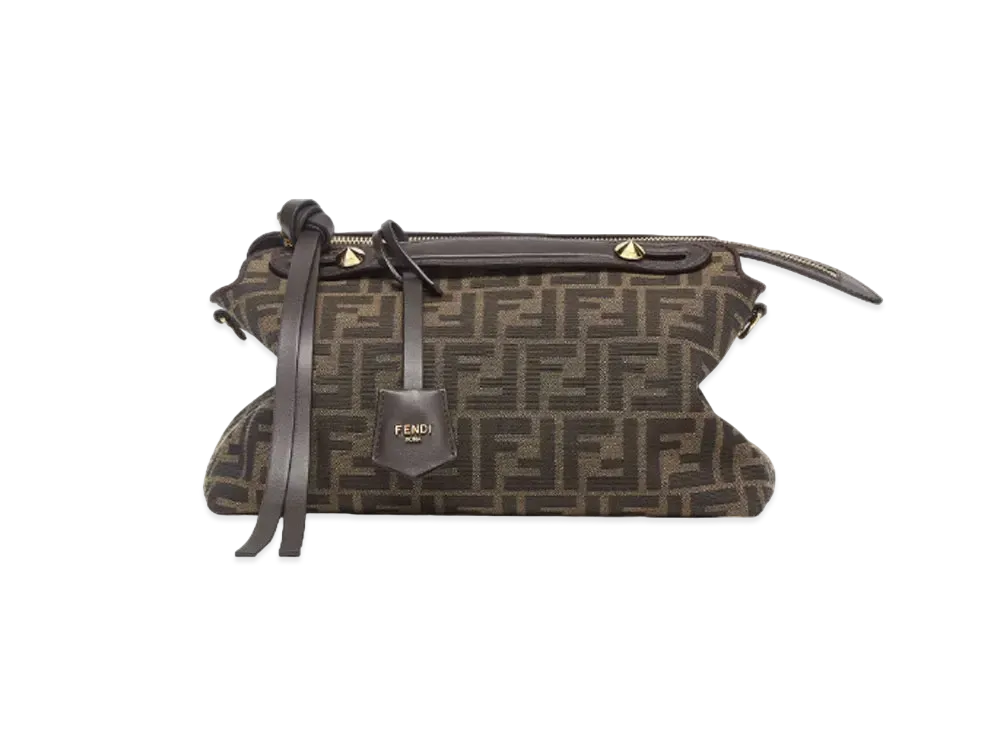 FENDI By The Way Soft Medium FF Jacquard Fabric "Brown"