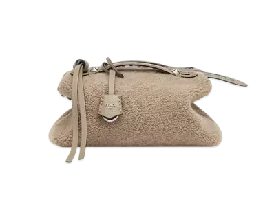 FENDI By The Way Selleria Medium Sheepskin Bag "Gray"