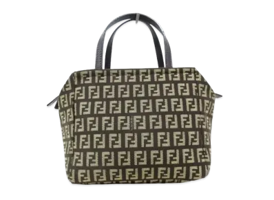 FENDI Zucchino Handbag "Brown"