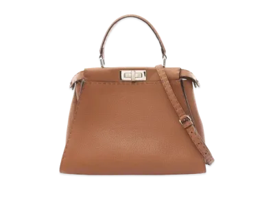 FENDI Peekaboo Regular Sereria Handbag "Light Brown"