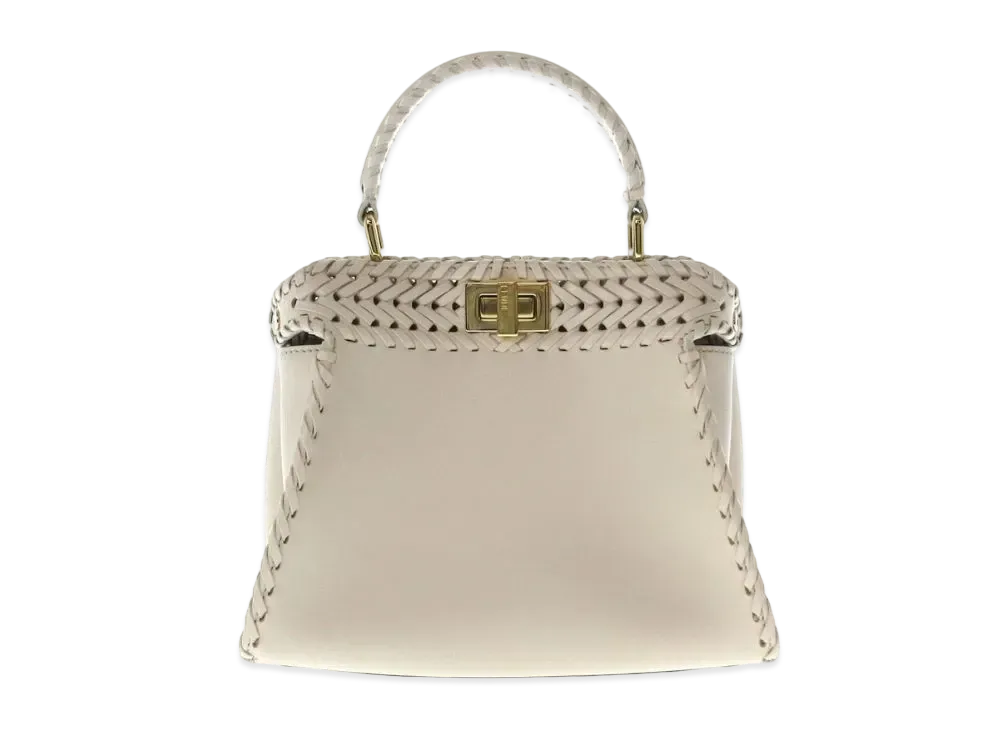 FENDI Peekaboo Iconix Mo Handbag "Ivory"