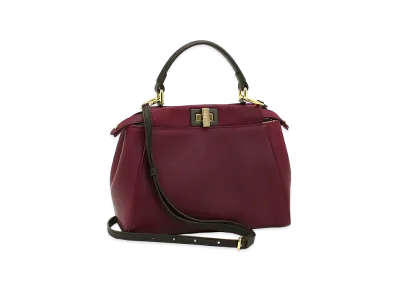 FENDI Women's Handbag (with shoulder strap) 2Way Shoulder Bag Peekaboo Mini "Black Cherry"