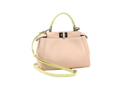 FENDI Women's Handbag (with shoulder strap) 2Way Shoulder Bag Peekaboo Mini "Light Pink/Yellow"