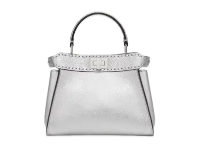 FENDI Peekaboo Mini Sereria Bag "Silver"