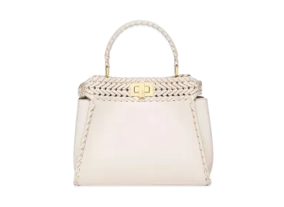 FENDI Peekaboo Mini Leather Bag With Interlacing "Pink/Camellia"