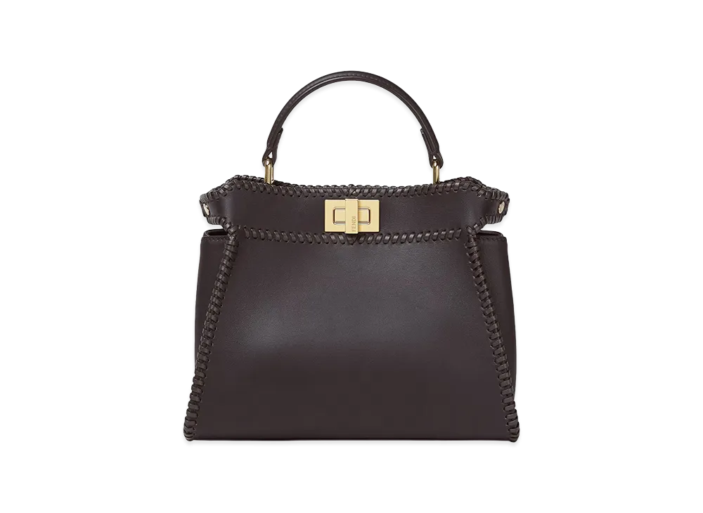 FENDI Women's Peekaboo Mini Leather Bag "Brown"