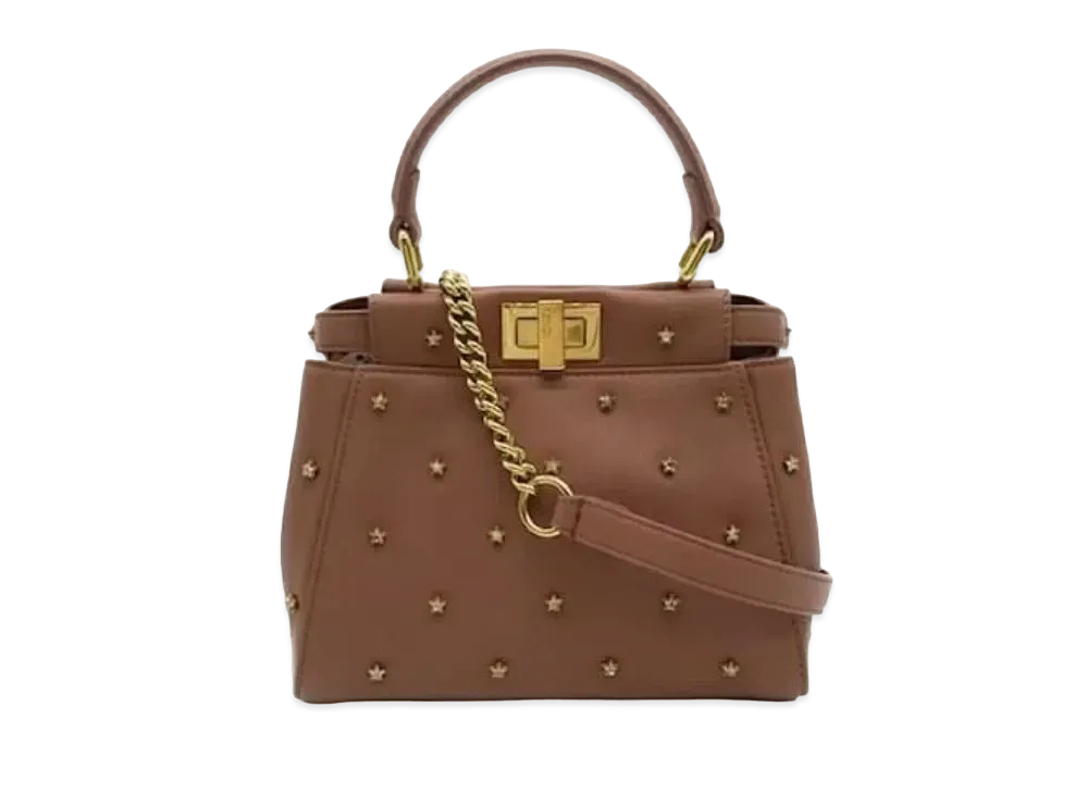 FENDI Peekaboo XS Star 2Way Shoulder Bag "Brown"