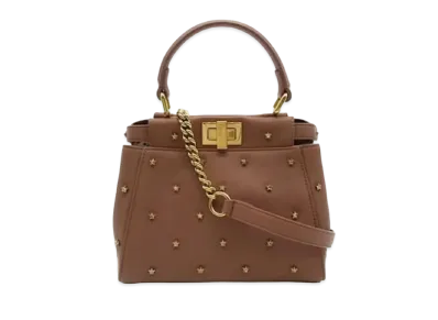 FENDI Peekaboo XS Star 2Way Shoulder Bag "Brown"