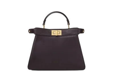 FENDI Women's Small Peekaboo Iseeu Leather Bag With Cavallino Lining "Brown"