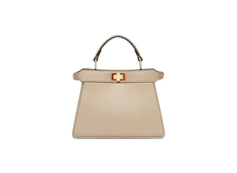FENDI Peekaboo ISeeU Petite Calfskin Bag "Beige"